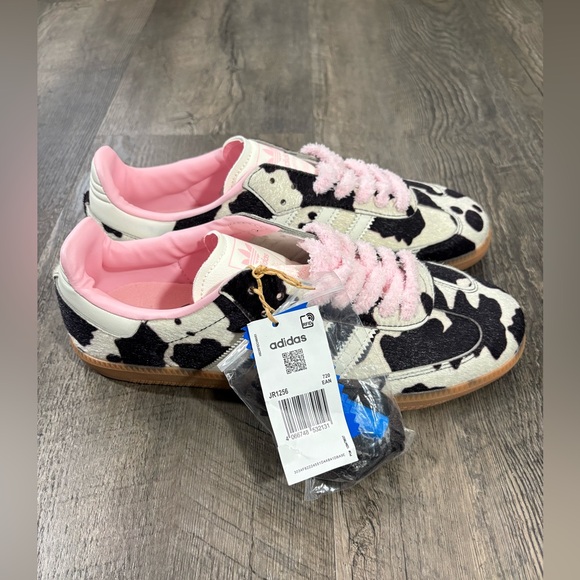 New - Adidas Samba OG Cow Print Women’s Sneakers - Picture 4 of 9